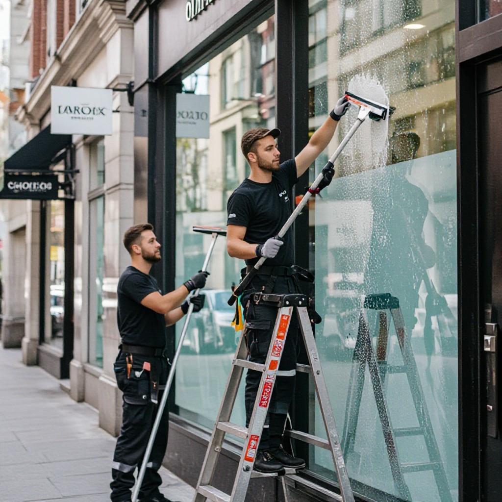 Commercial shopfront cleaning