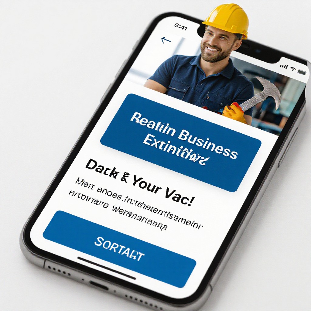 Local business website mobile view
