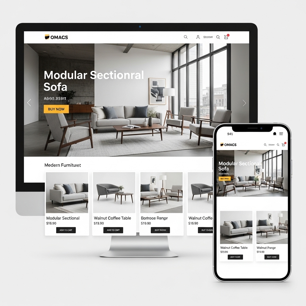Furniture store website preview