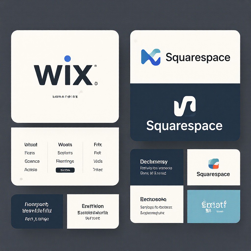 Wix and Squarespace logos