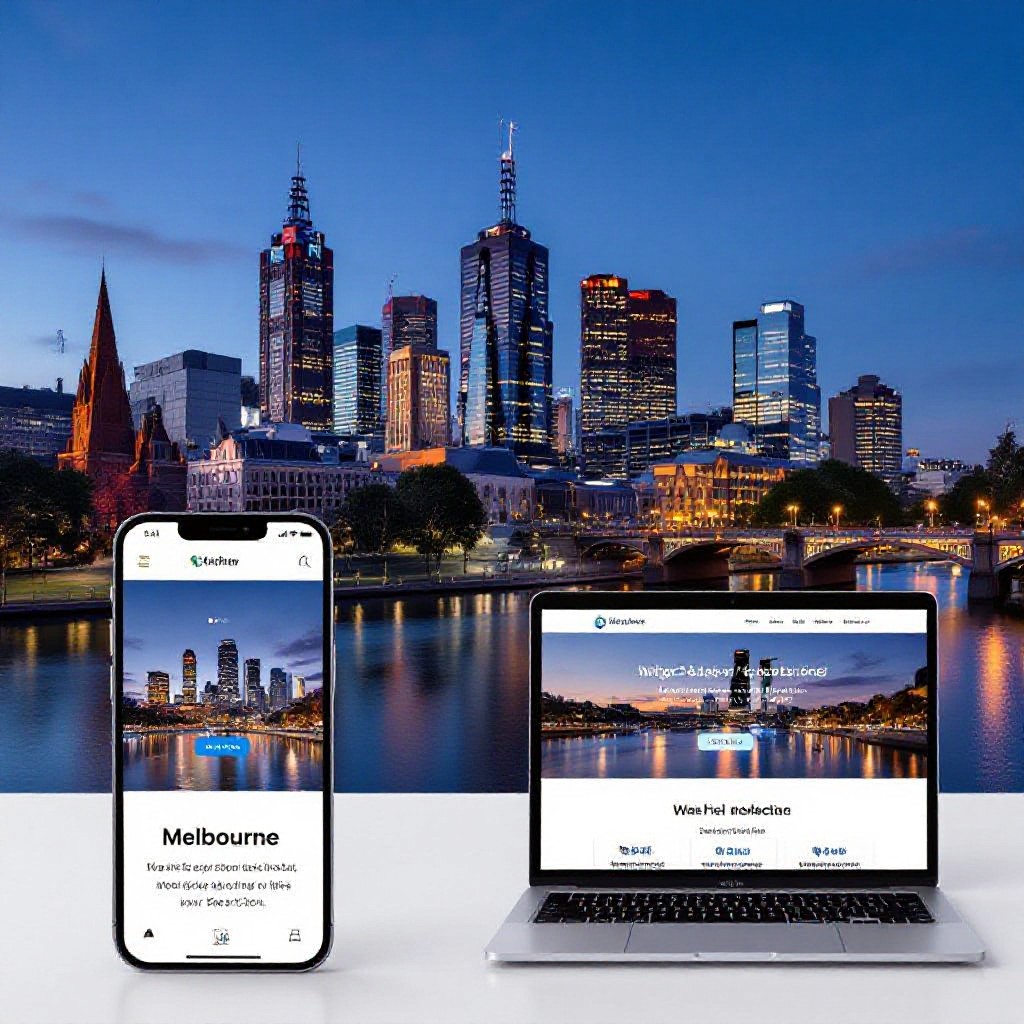 Responsive website Melbourne on phone and laptop