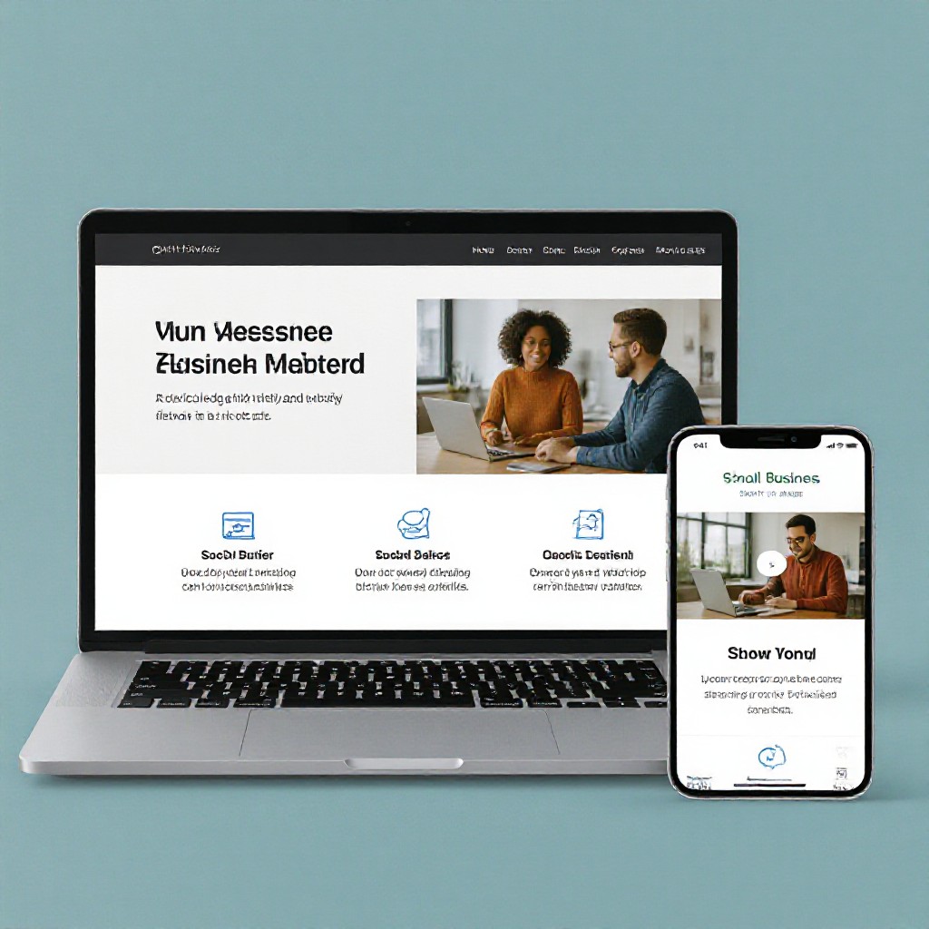 simple website mockup