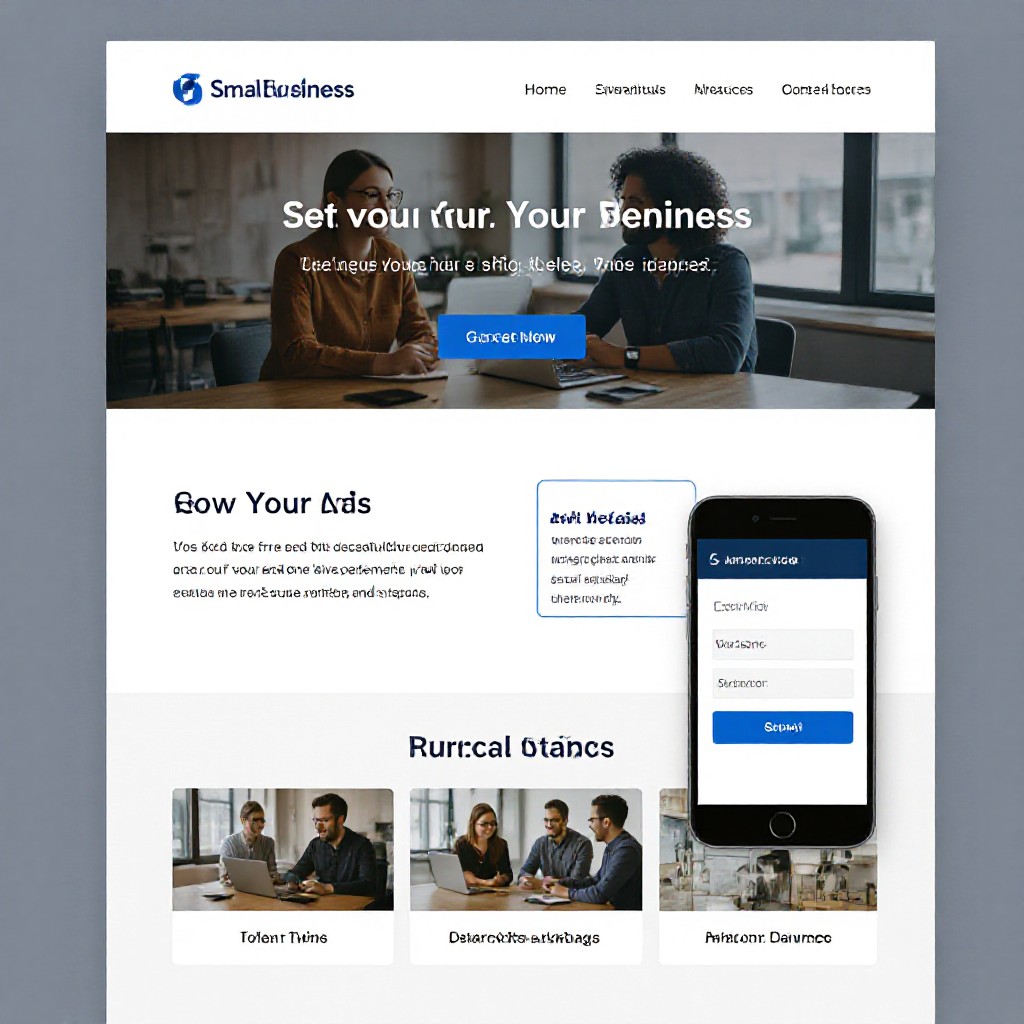 Small business website preview