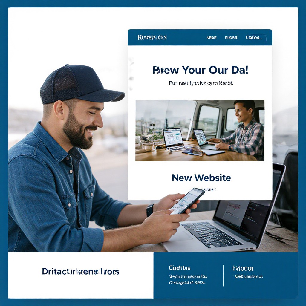 Business owner viewing website preview