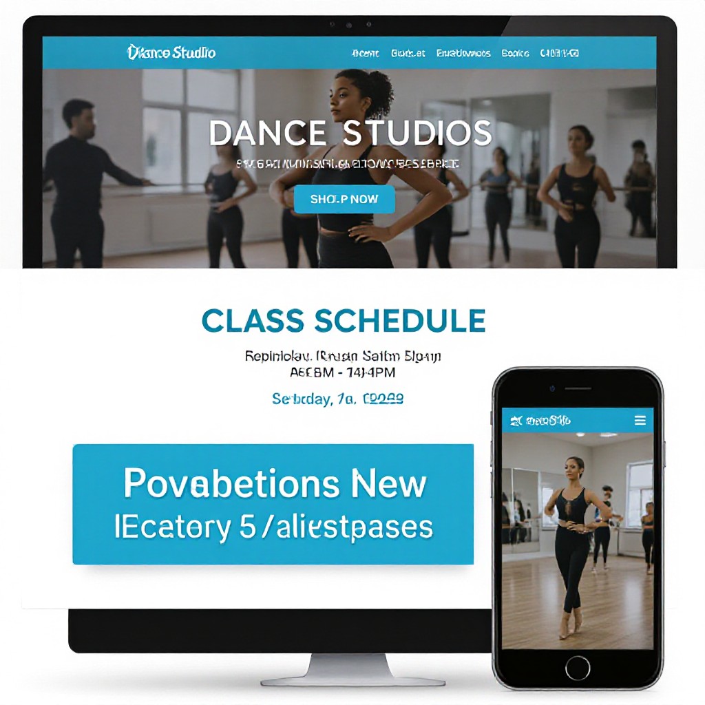 Dance studio website preview