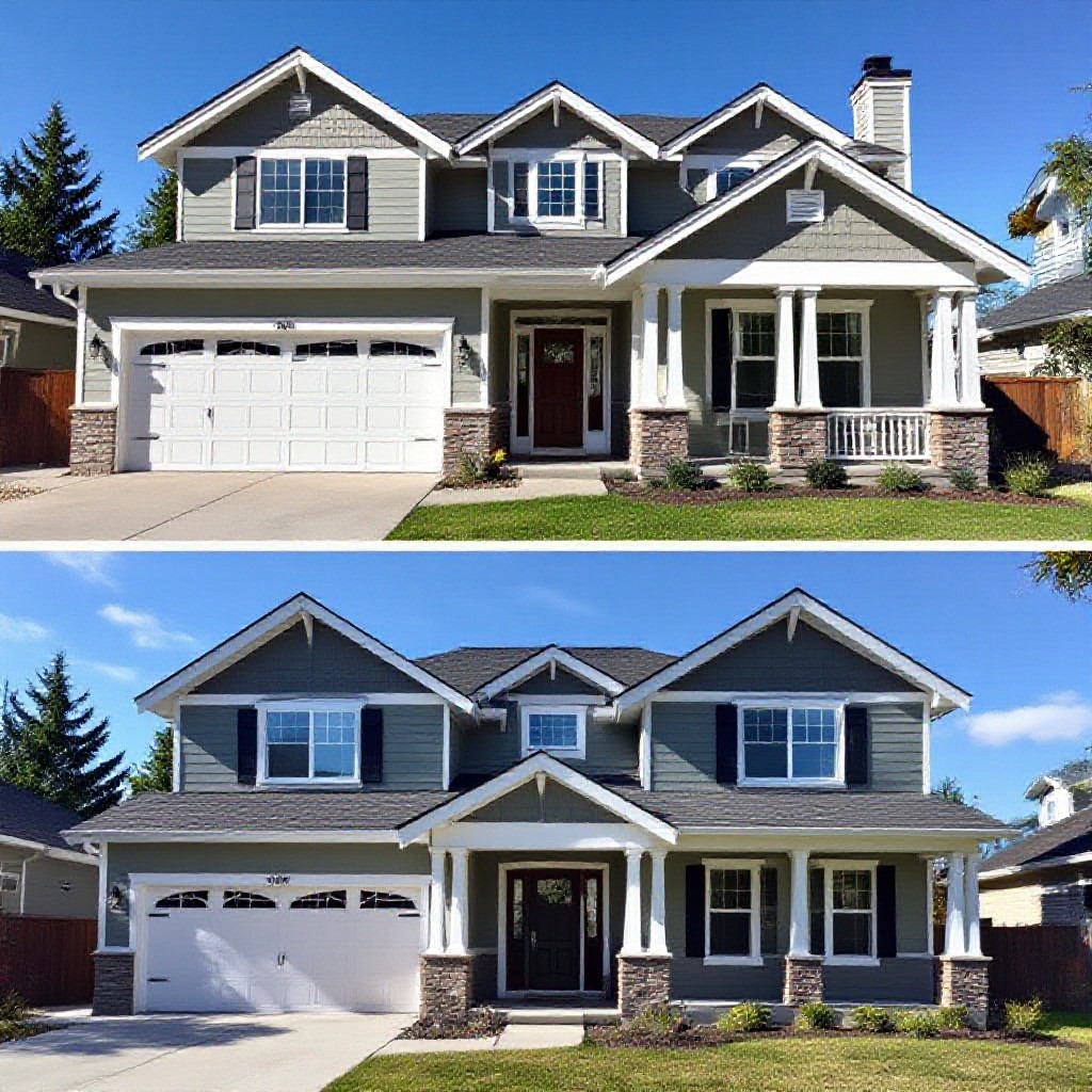 before and after exterior painting