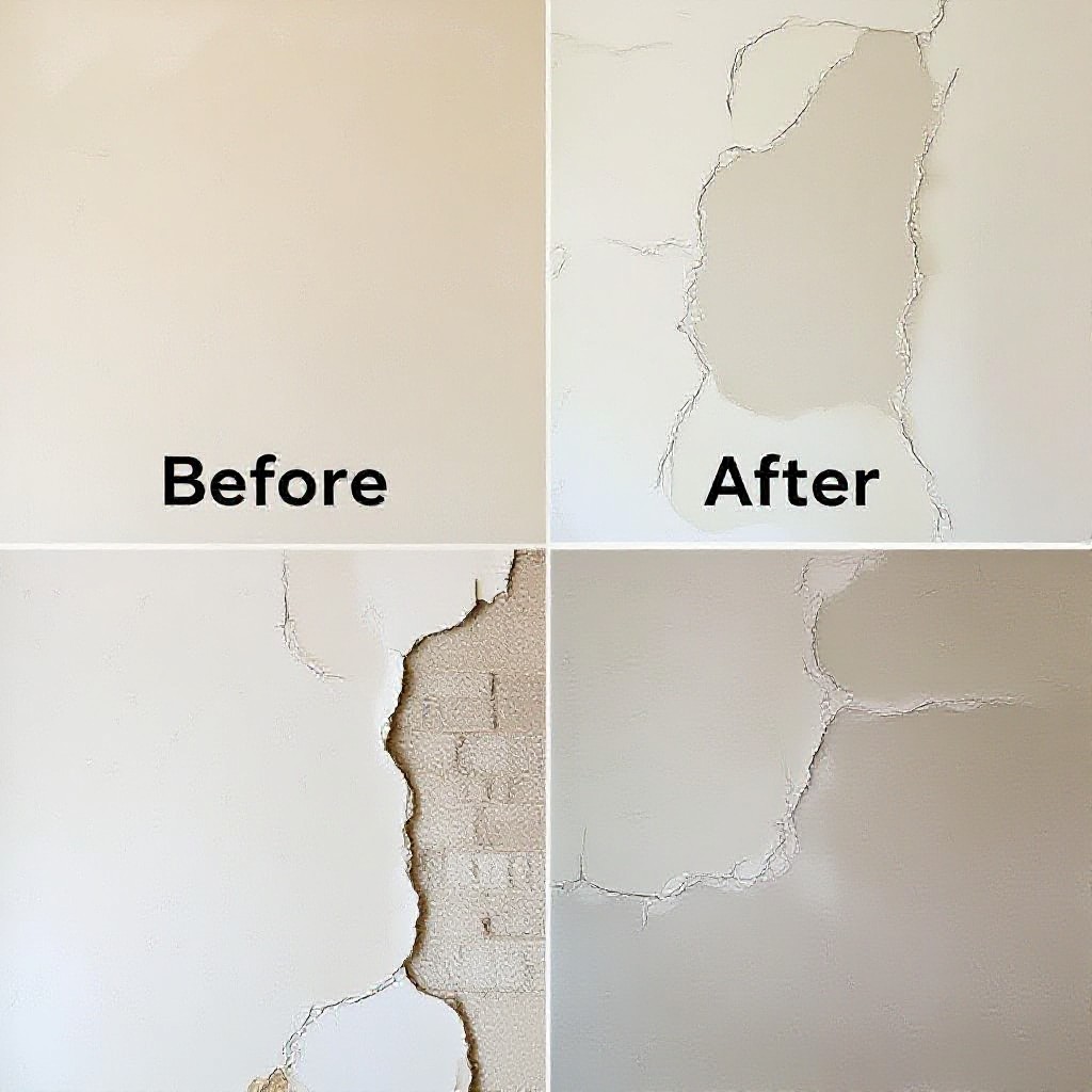 before and after plaster repair
