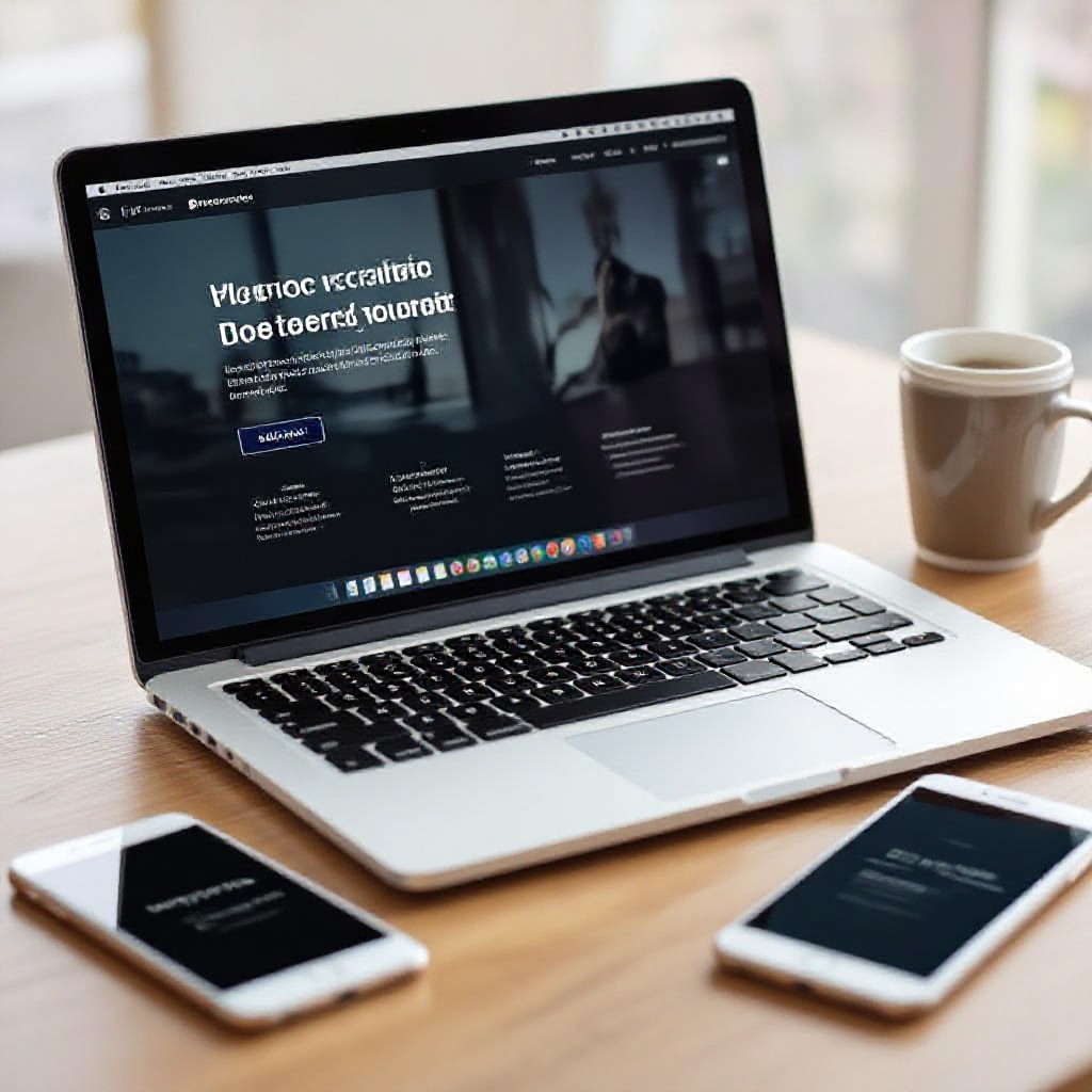 web designer portfolio on laptop