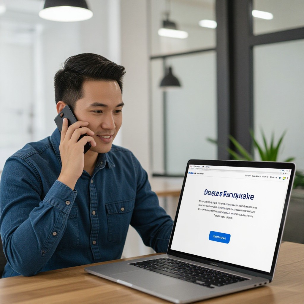 Small business owner using phone to update fully managed website