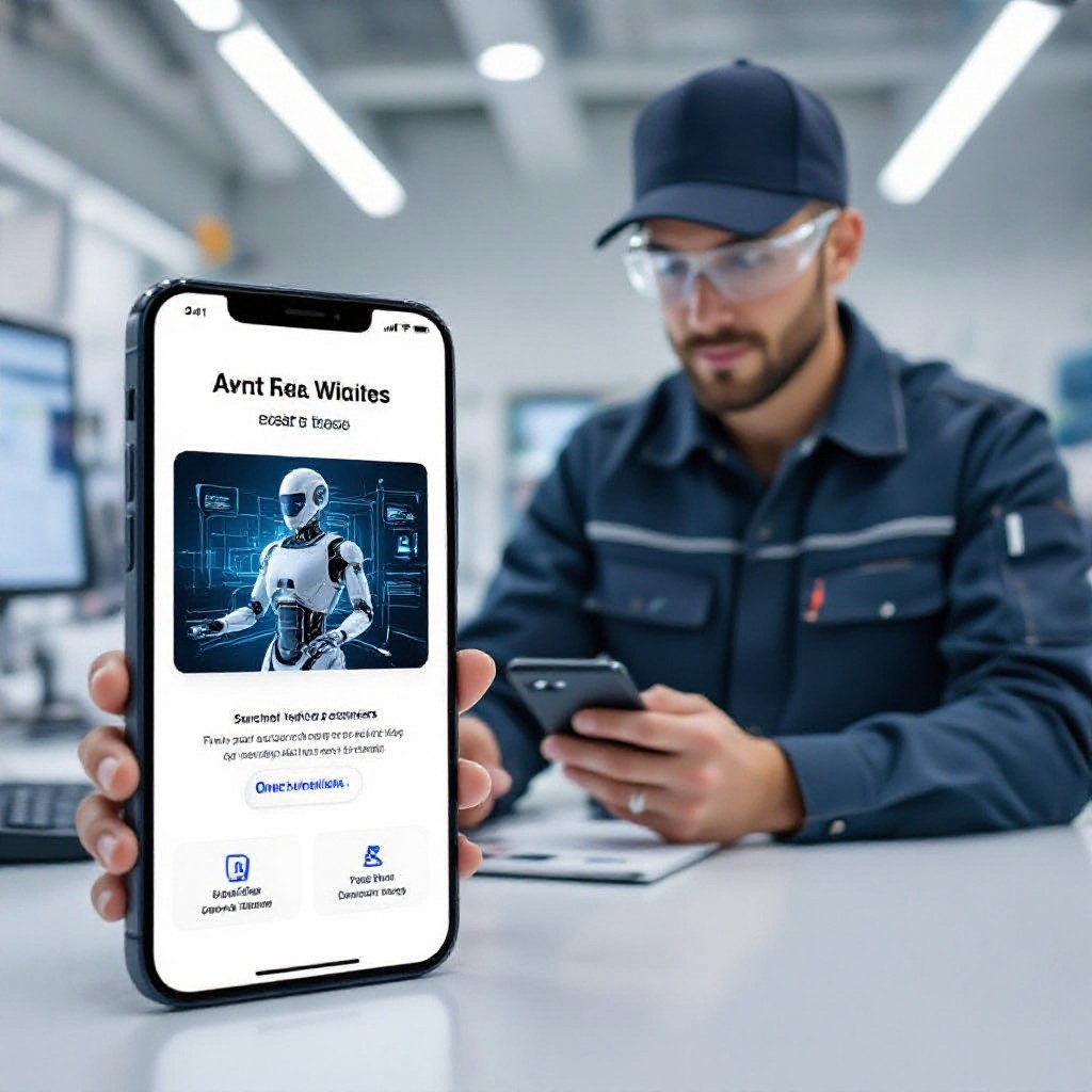 AI website preview on smartphone