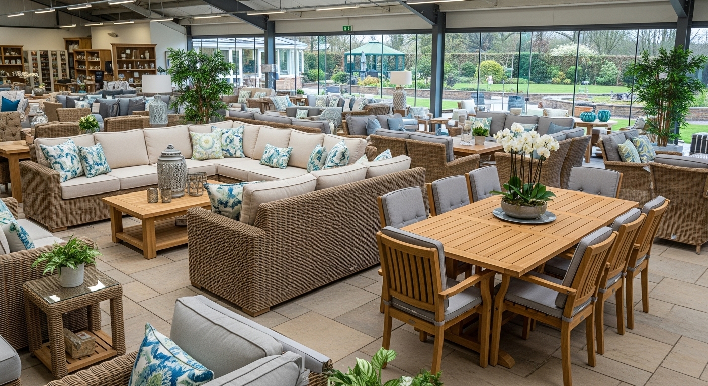 Garden furniture showroom