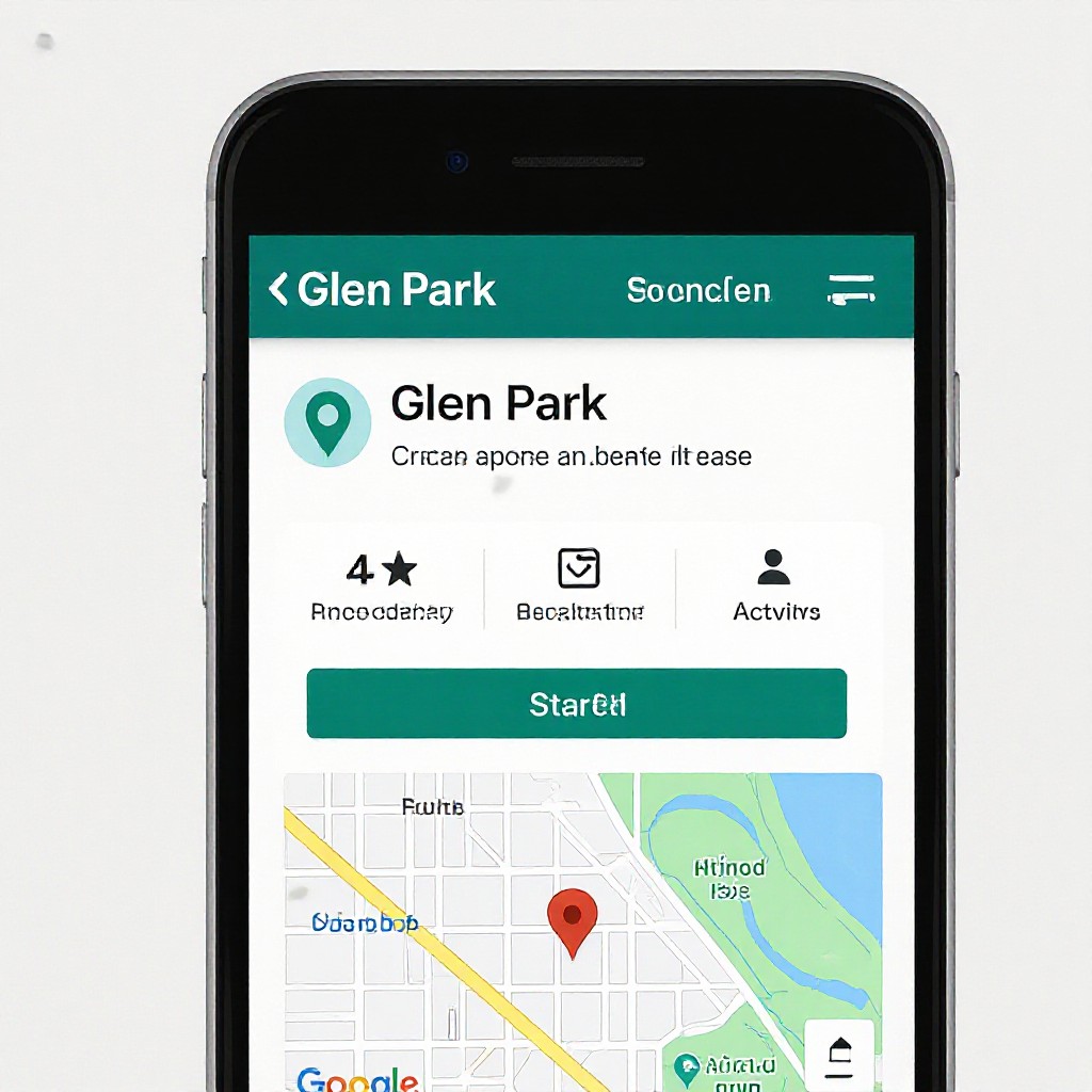 Mobile website for Glen Park business