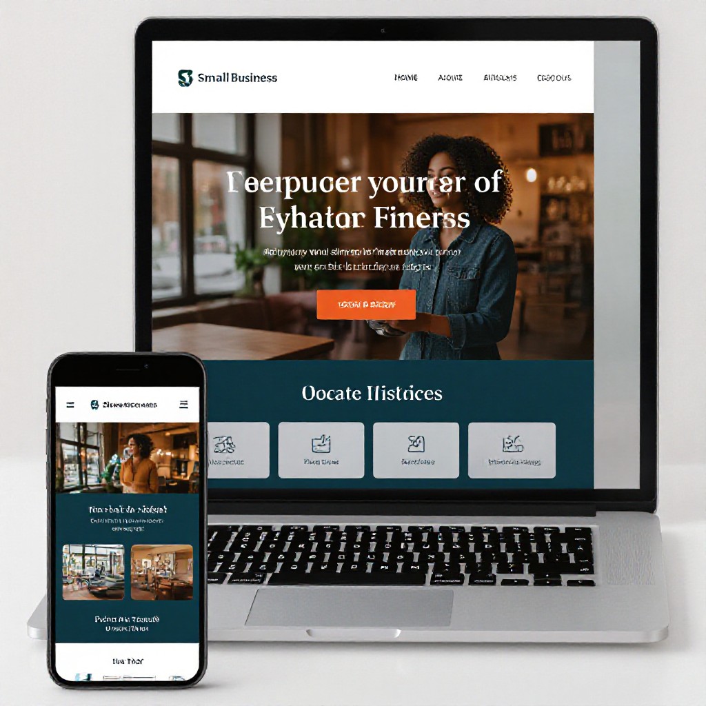 small business website on devices