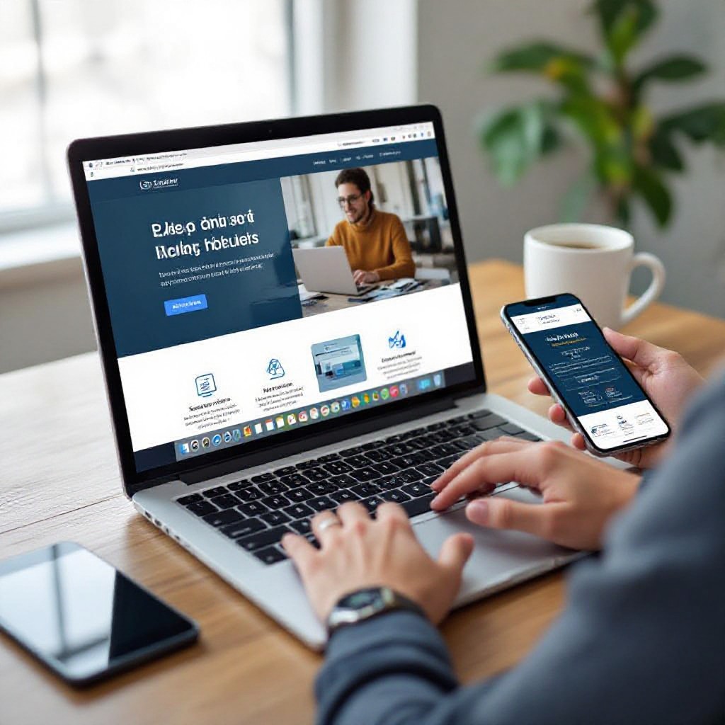 designer working on website mockups
