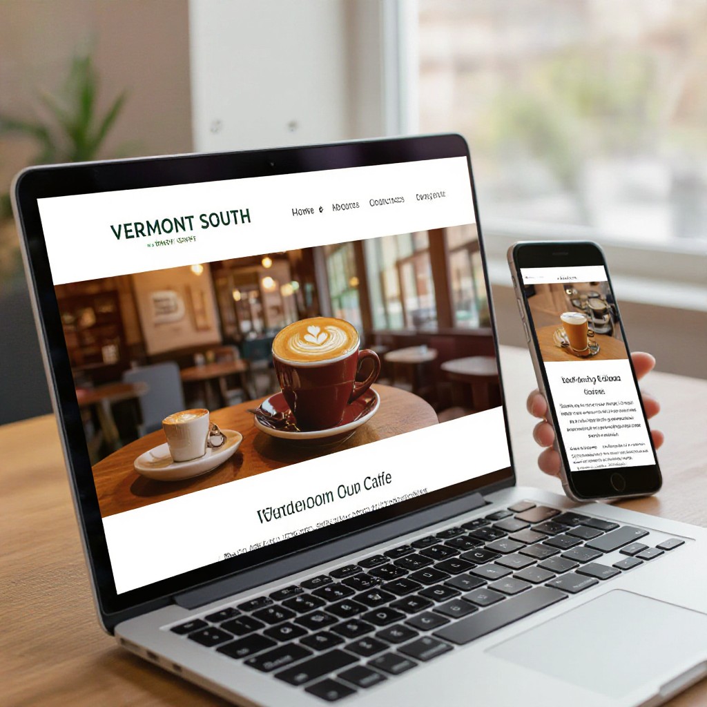 Vermont South website mockup