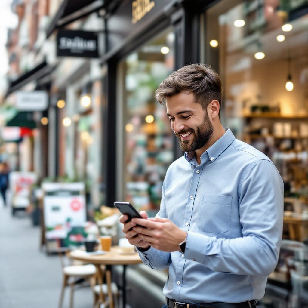 Small business website on mobile