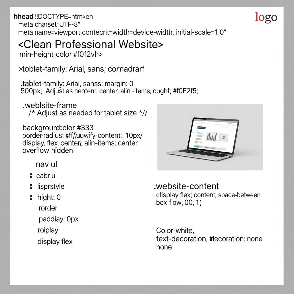 Professional small business website example