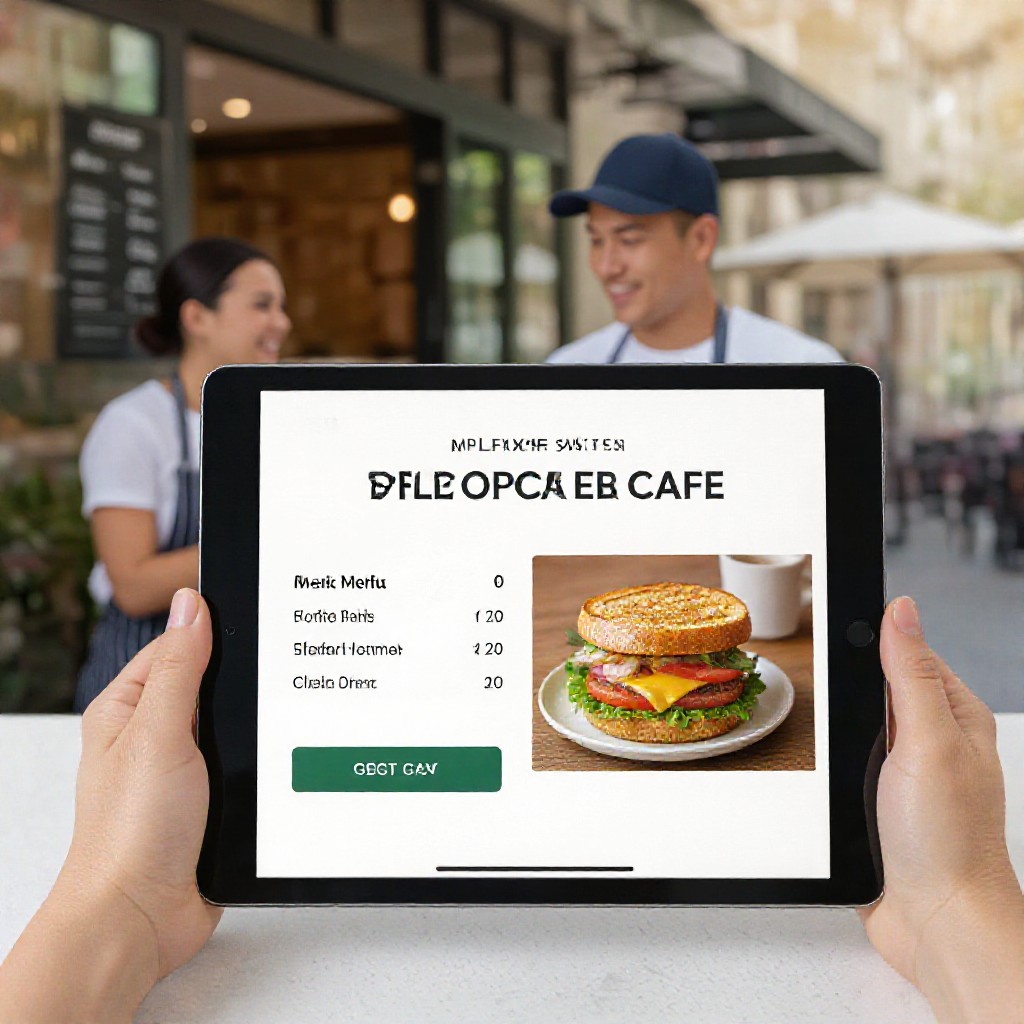 Example Darebin cafe website on tablet
