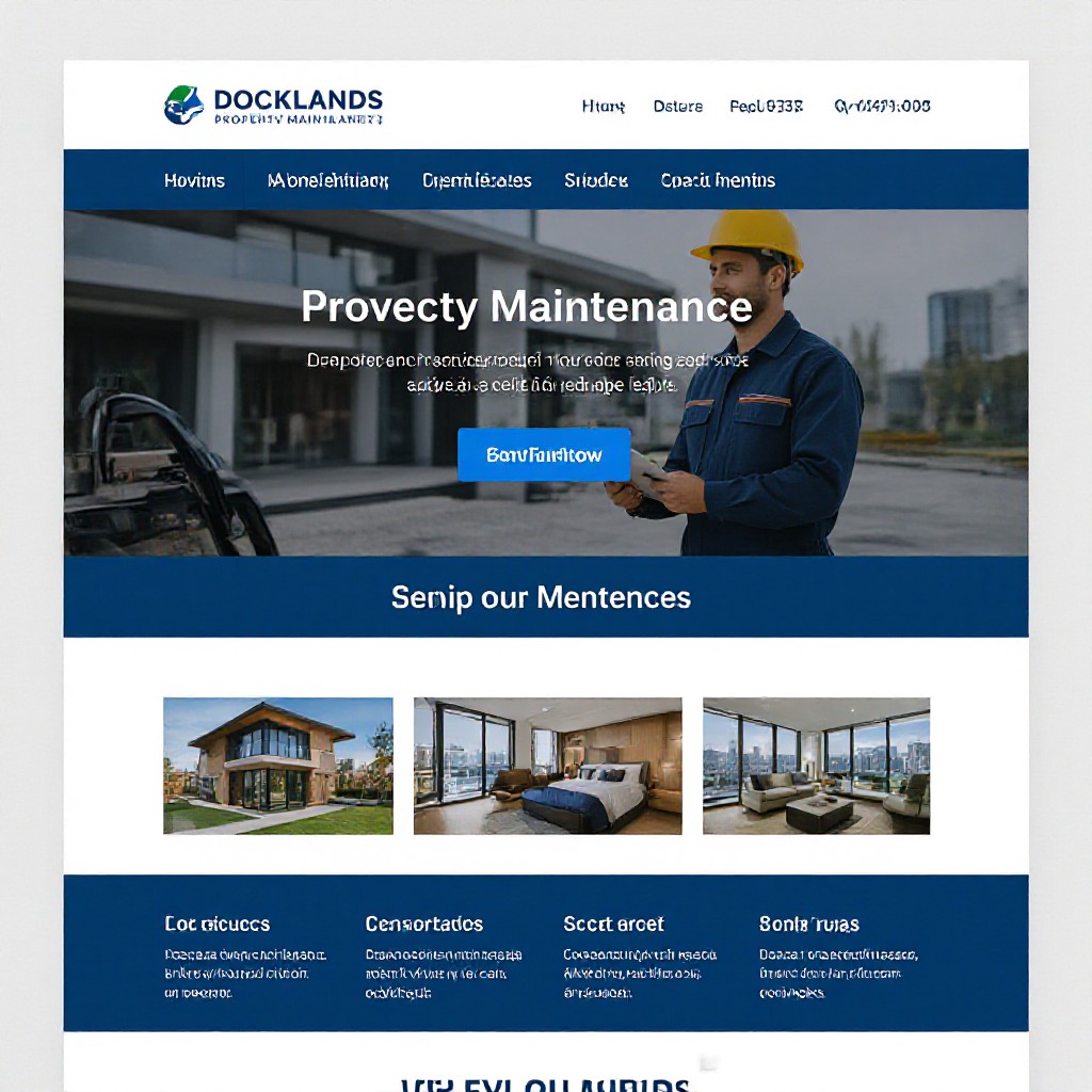 Docklands property services website preview