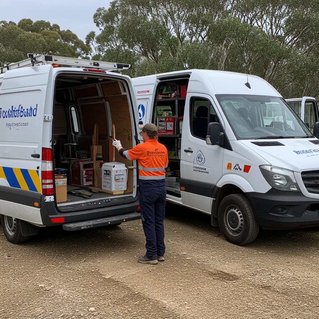 Pound Bend tradesperson at work