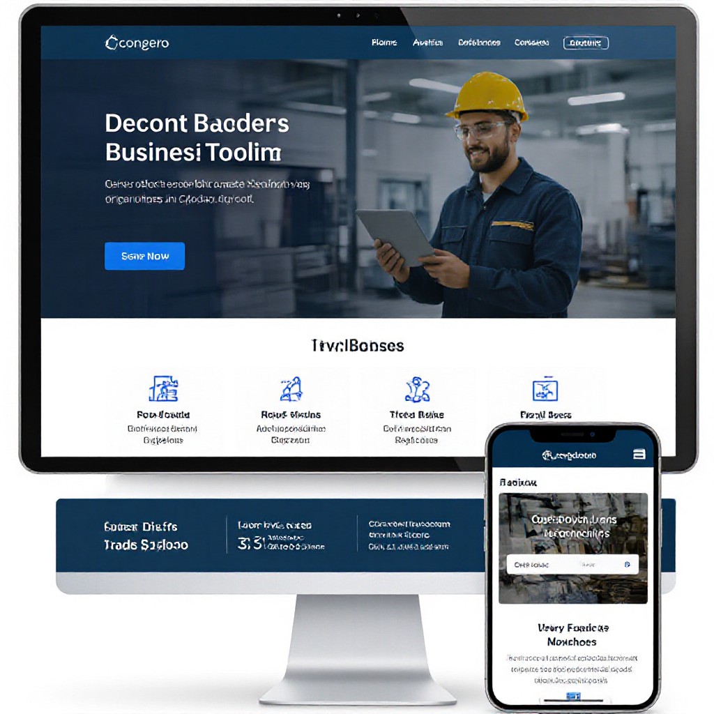 Mobile and desktop site mockup