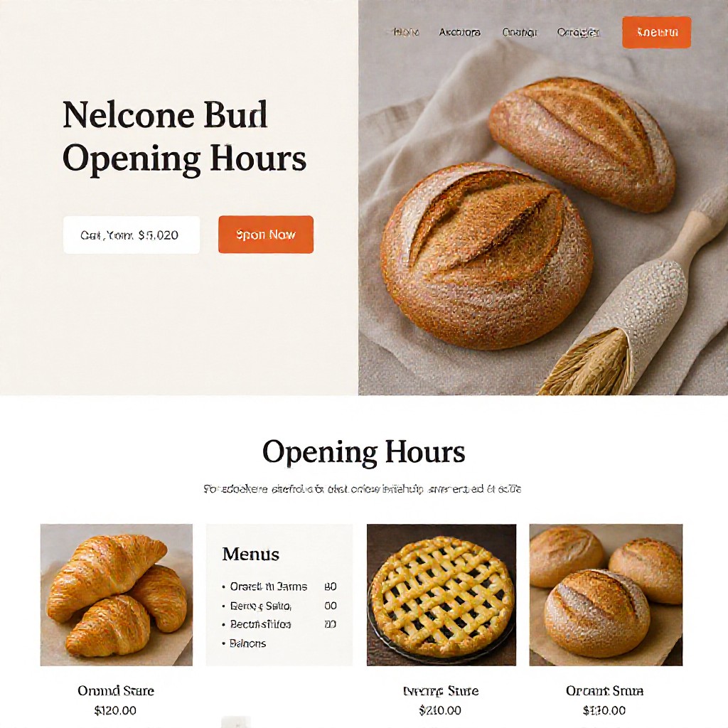 bakery landing page