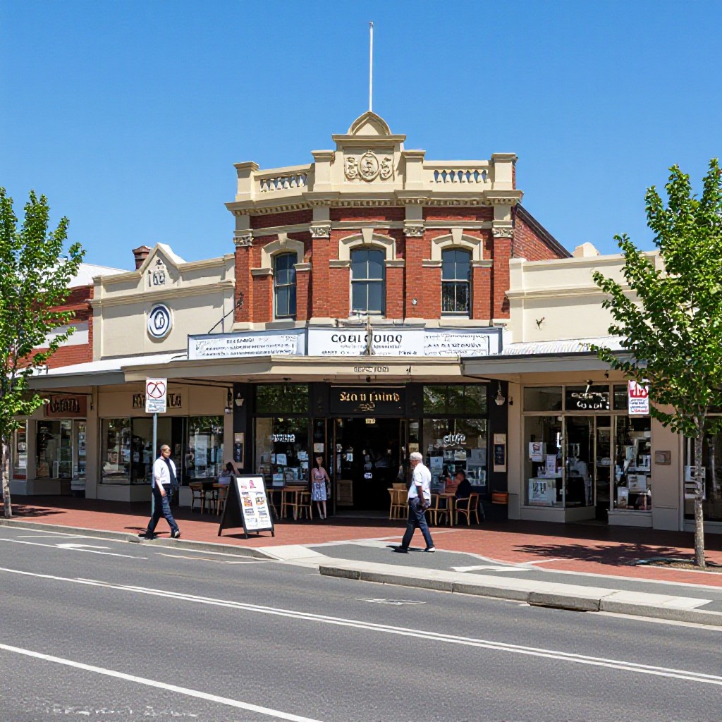 Coburg high street with local shops