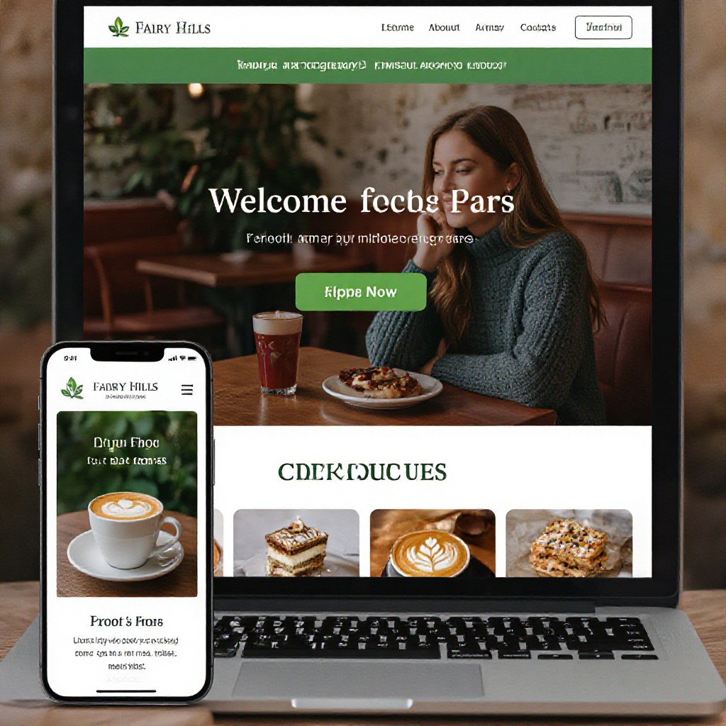 Responsive website preview for Fairy Hills business