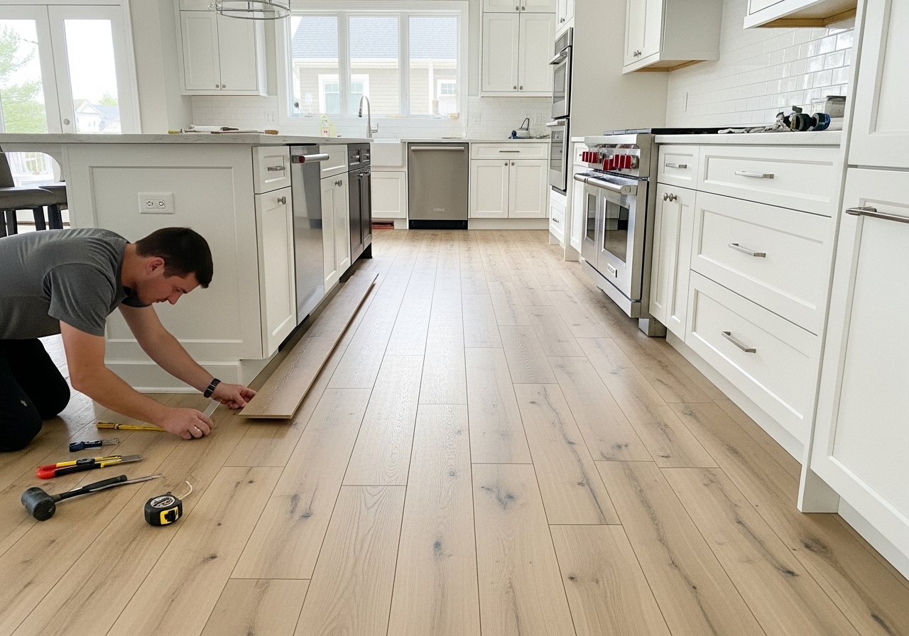 Vinyl flooring kitchen