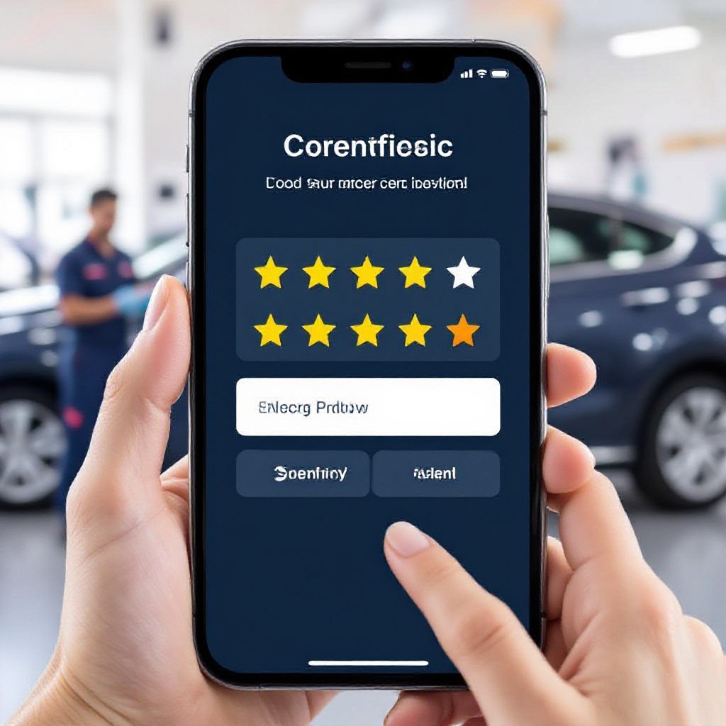 Customer leaving review