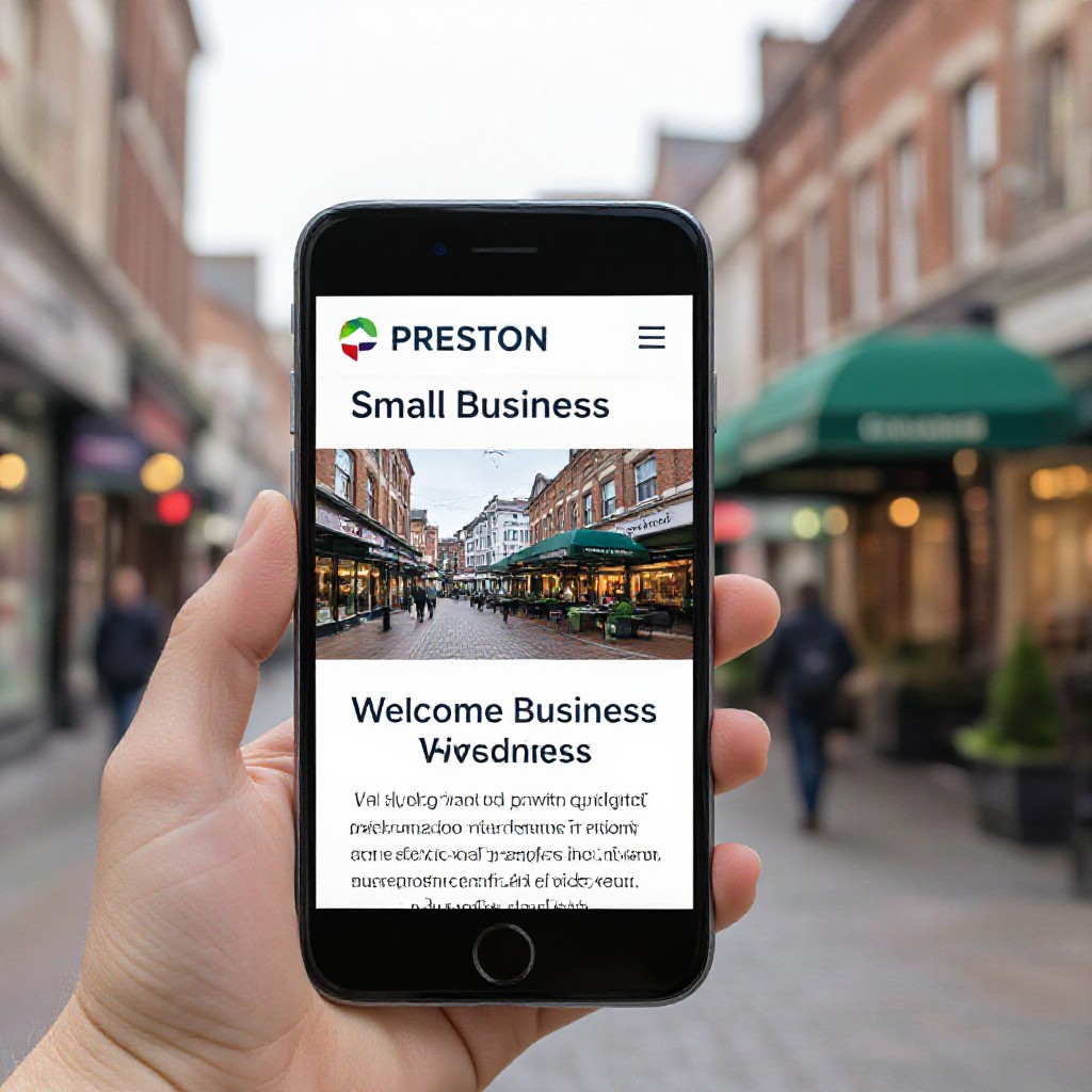 Preston small business website on mobile