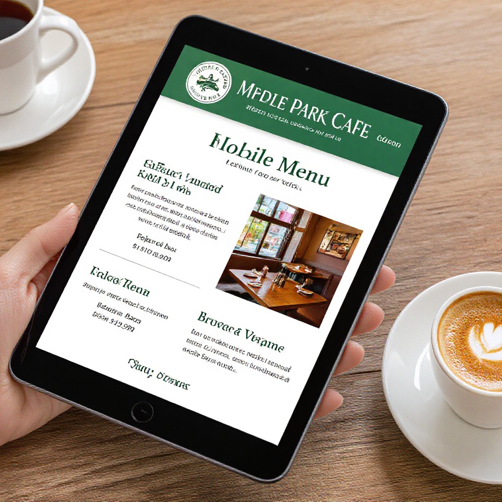 Middle Park cafe website