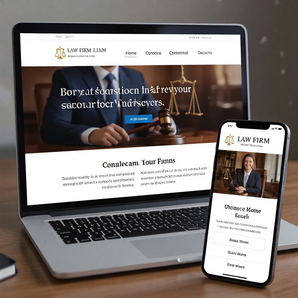 Attorney website mockup