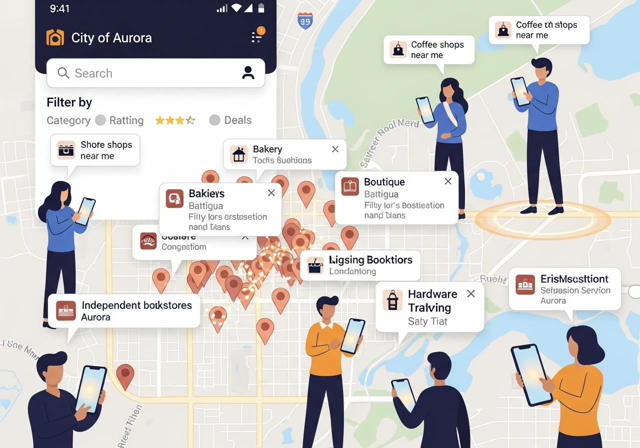 Aurora local SEO map
