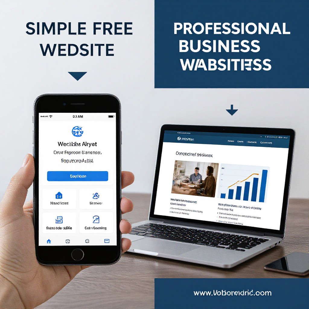 free vs professional website comparison