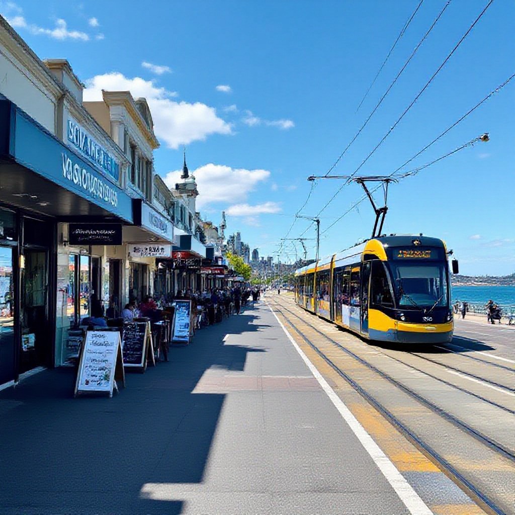 St Kilda foreshore and local shops