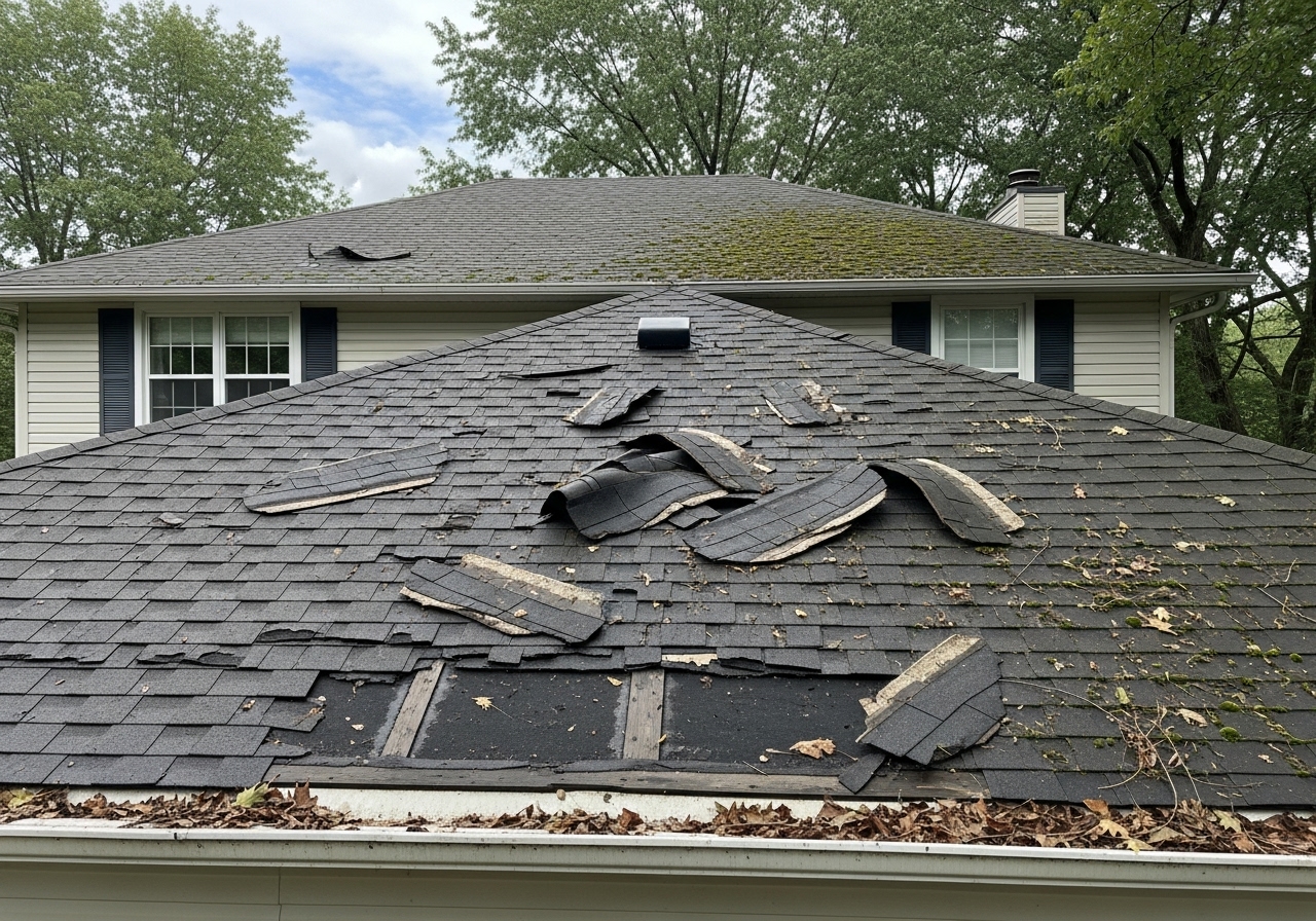 Roof before repair