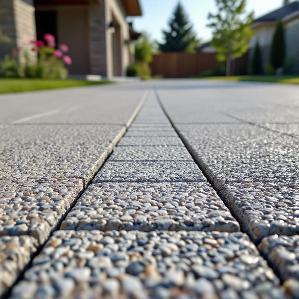 exposed aggregate driveway detail
