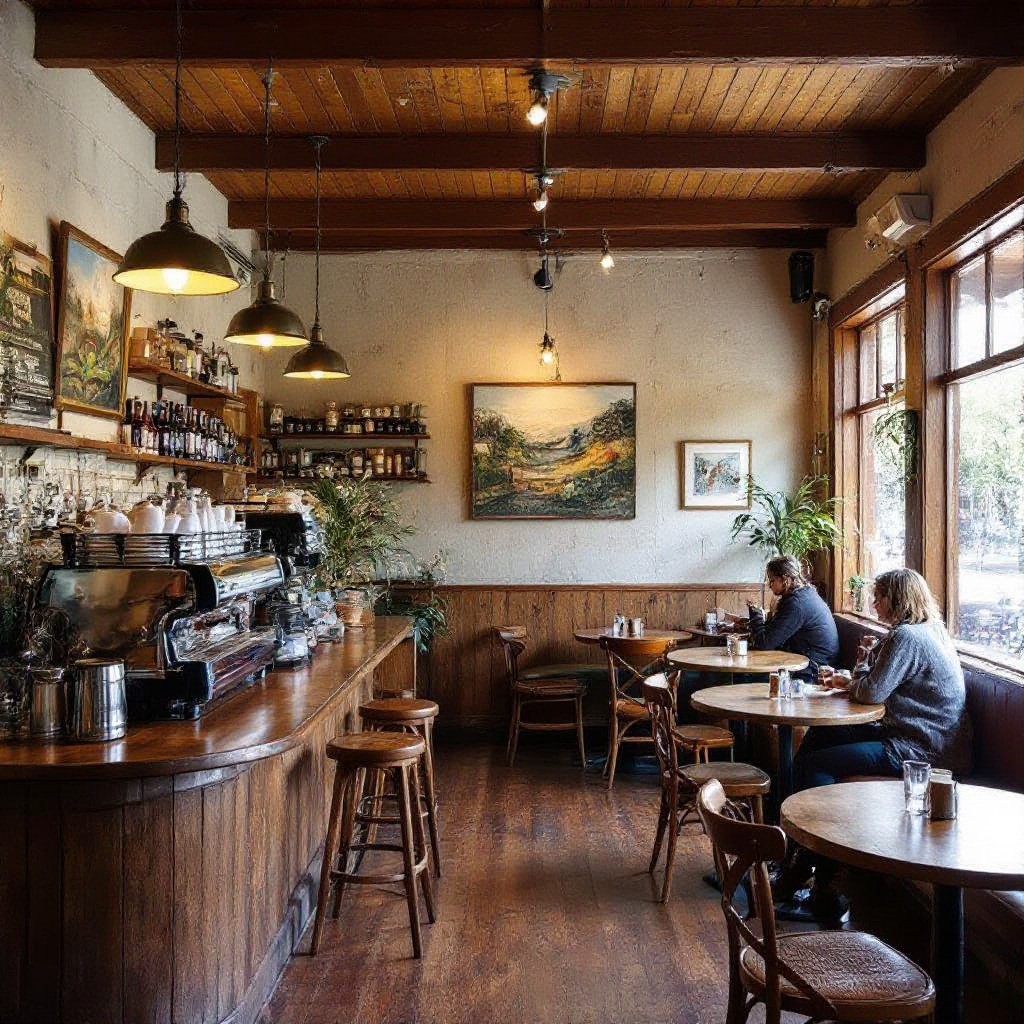 Local Old Warburton cafe website mockup