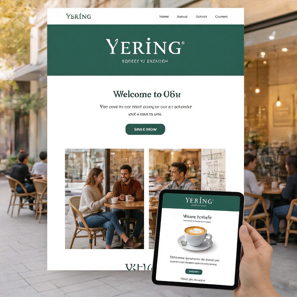 Yering local business and website mockup