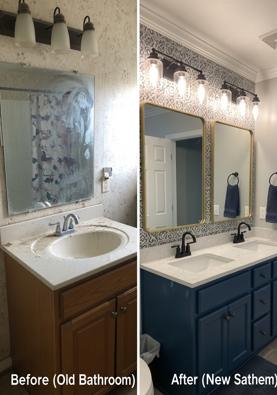 bathroom before after