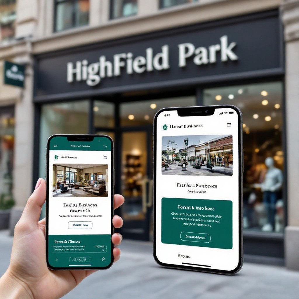 Highfield Park local business website preview