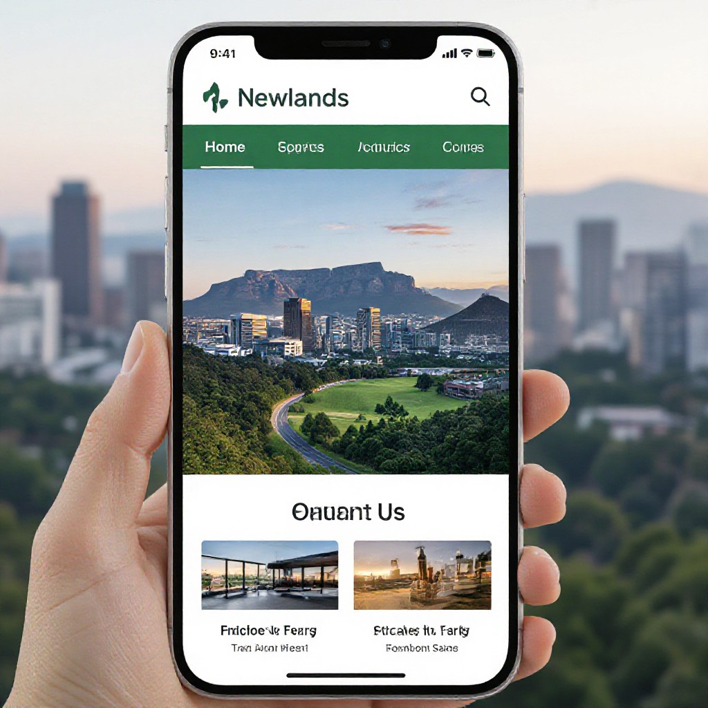 Newlands website on mobile