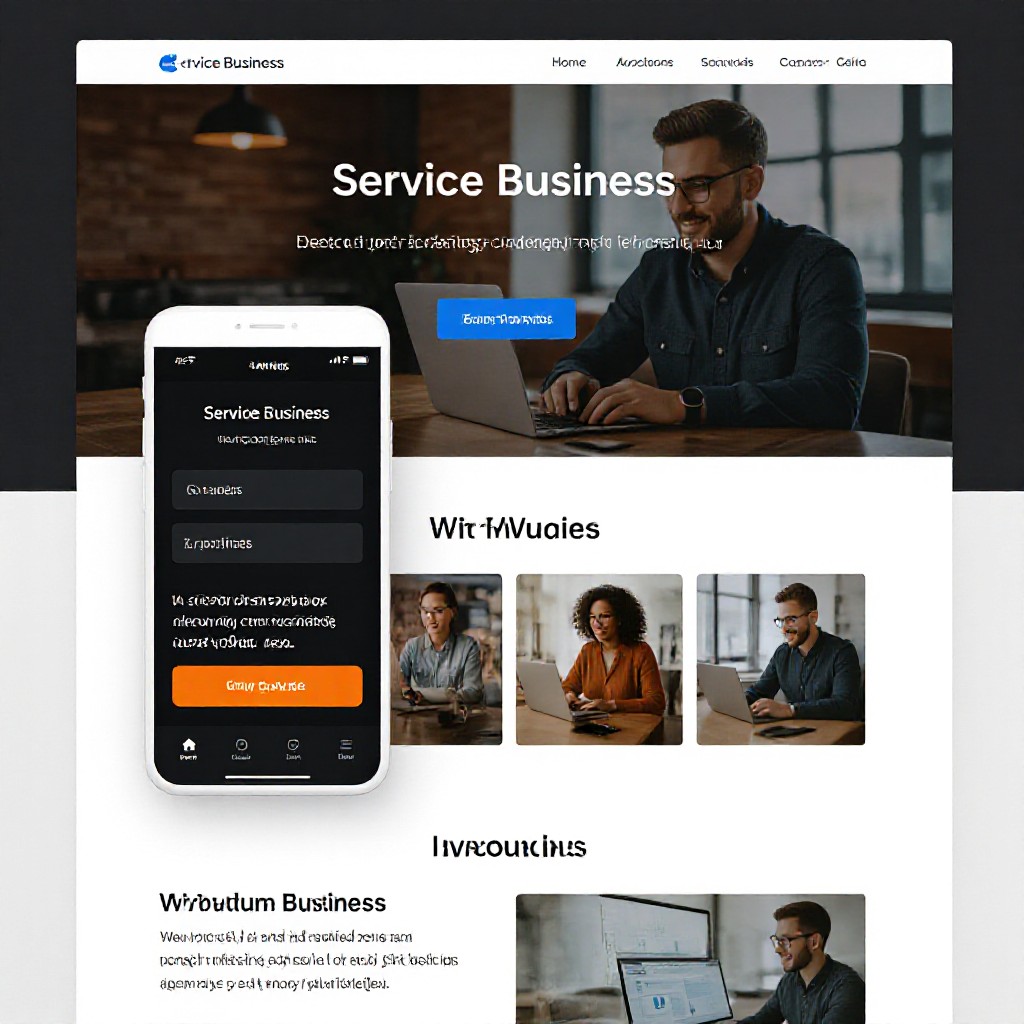 Website preview on phone and laptop