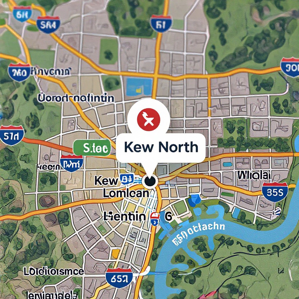 Map of Kew North area