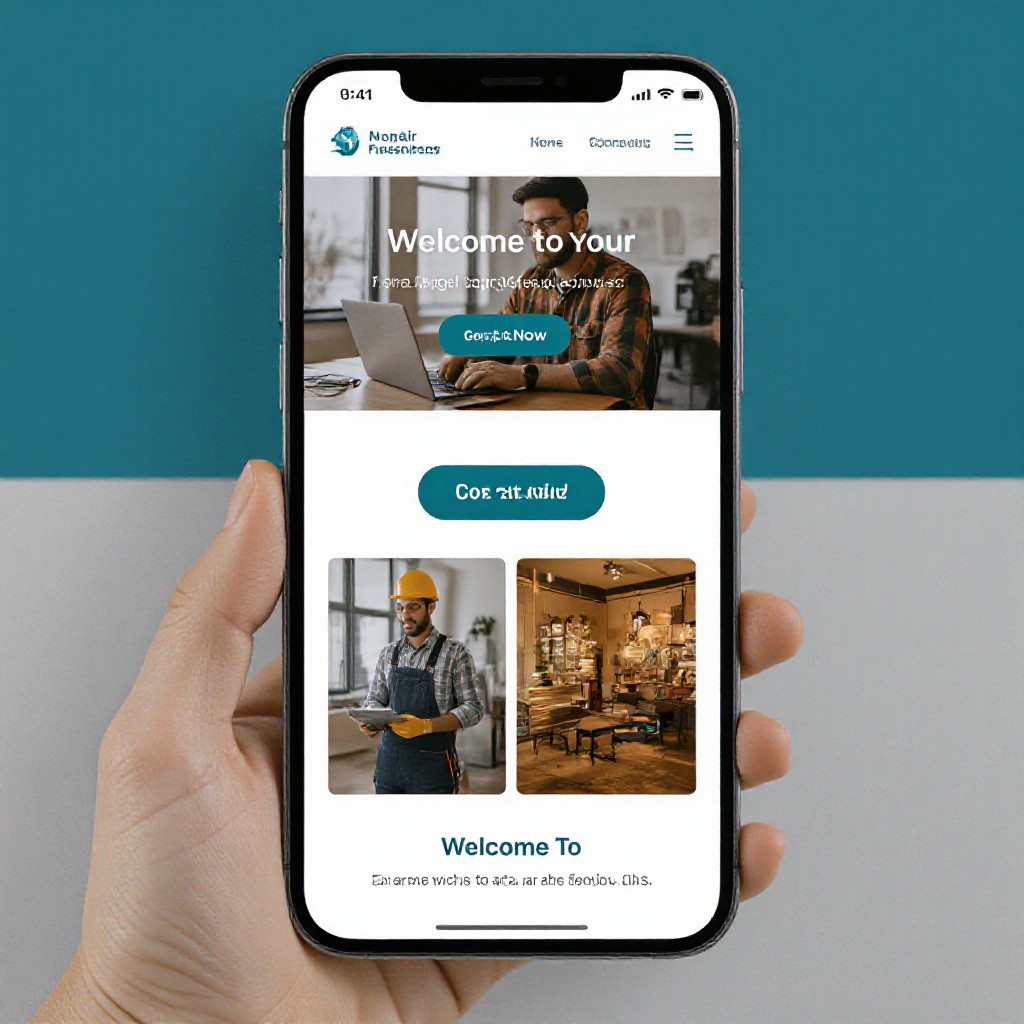 New business website on mobile