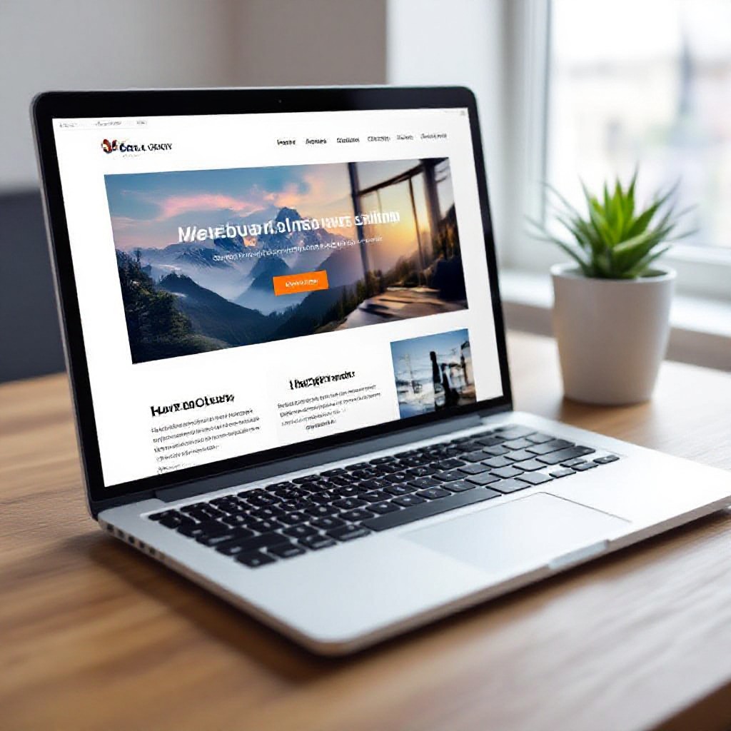 agency portfolio on laptop