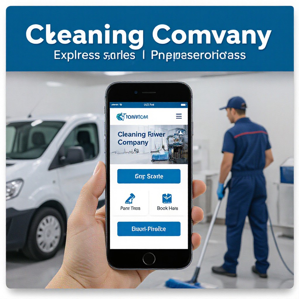 Mobile cleaning website example