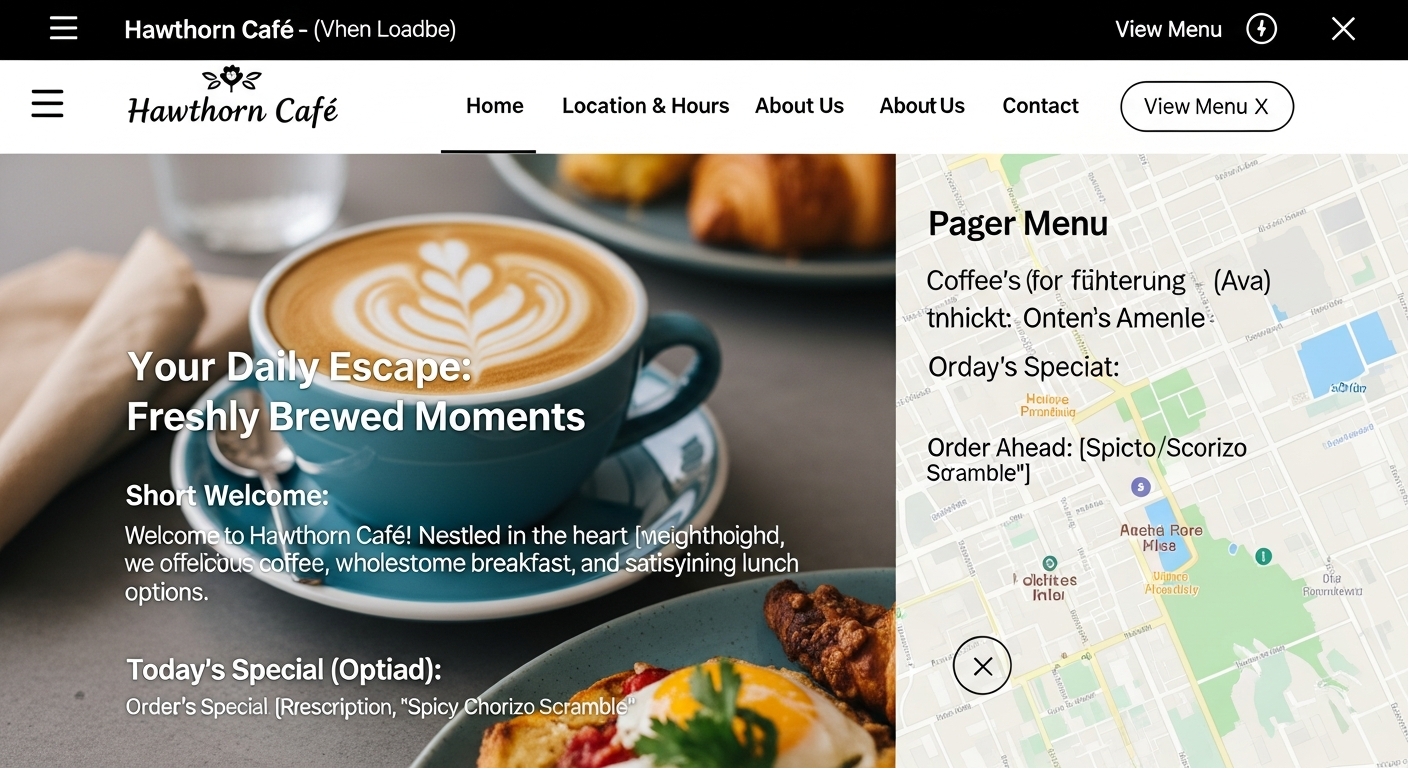 Hawthorn cafe website