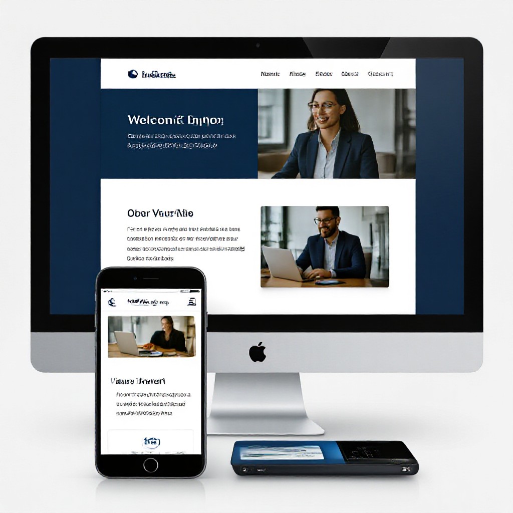 one-page small business website preview